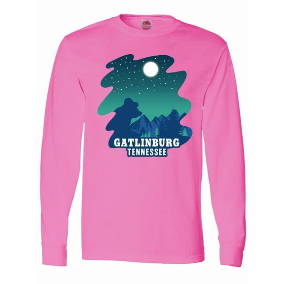 Inktastic Smoky Mountains Gatlinburg Tennessee with Bear Long Sleeve T-Shirt