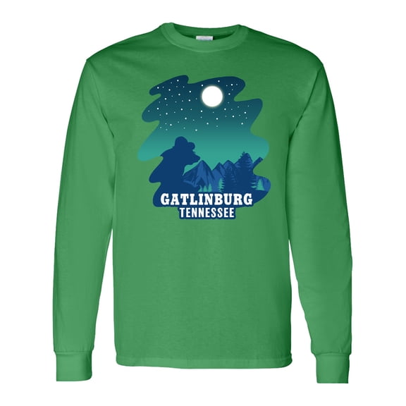 Inktastic Smoky Mountains Gatlinburg Tennessee with Bear Long Sleeve T-Shirt
