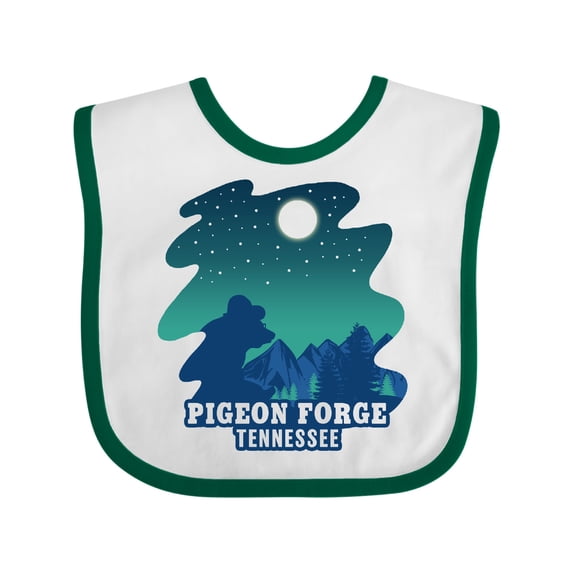 Inktastic Smoky Mountains Pigeon Forge Tennessee with Bear Boys or Girls Baby Bib
