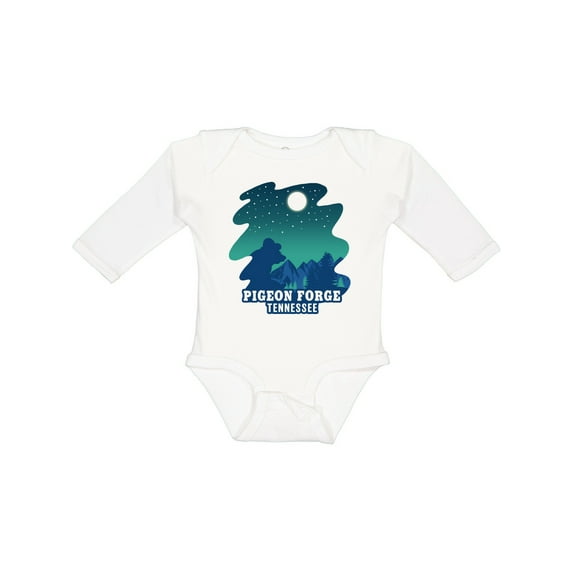 Inktastic Smoky Mountains Pigeon Forge Tennessee with Bear Boys or Girls Long Sleeve Baby Bodysuit