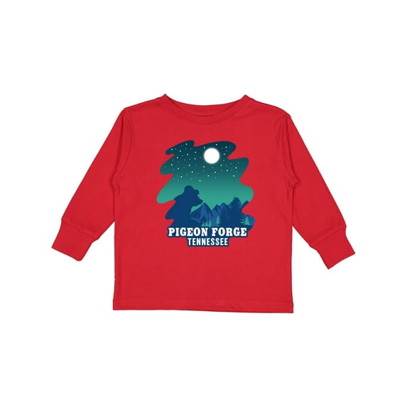 Inktastic Smoky Mountains Pigeon Forge Tennessee with Bear Boys or Girls Long Sleeve Toddler T-Shirt