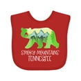 thumbnail image 1 of Inktastic Smoky Mountains, Tennessee Mountains and Bear Shape Boys or Girls Baby Bib, 1 of 4