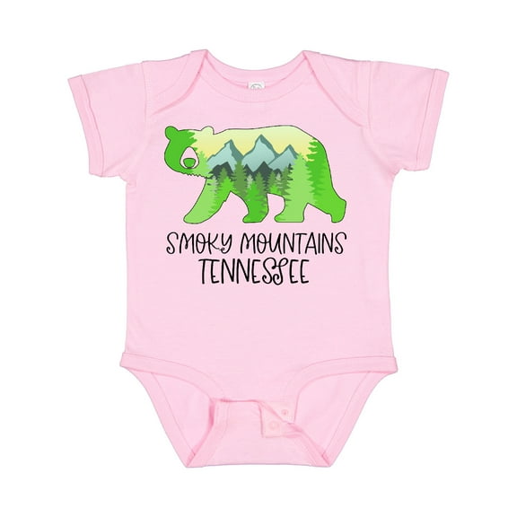 Inktastic Smoky Mountains, Tennessee Mountains and Bear Shape Boys or Girls Baby Bodysuit