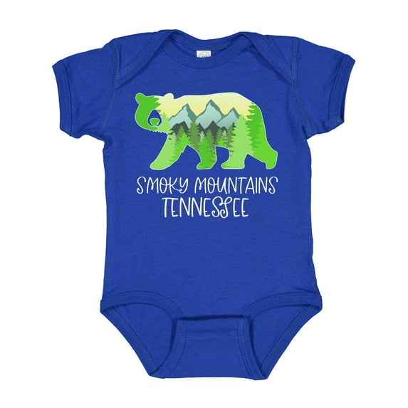 Inktastic Smoky Mountains, Tennessee Mountains and Bear Shape Boys or Girls Baby Bodysuit
