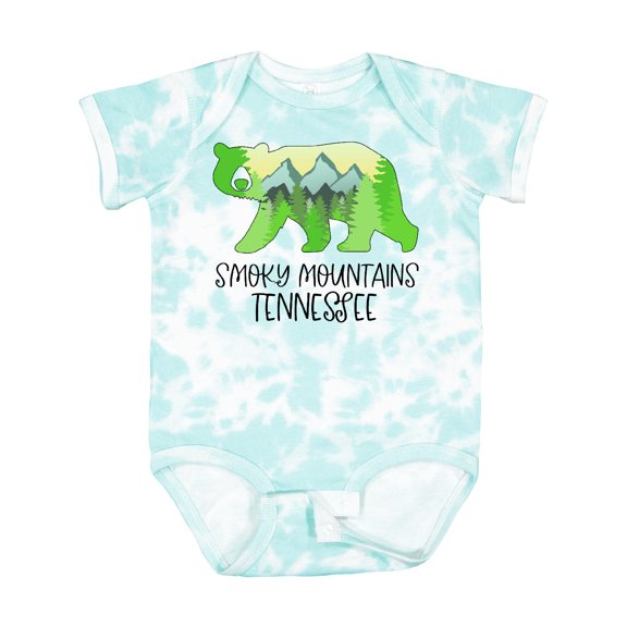 Inktastic Smoky Mountains, Tennessee Mountains and Bear Shape Boys or Girls Baby Bodysuit