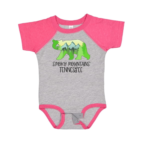 Inktastic Smoky Mountains, Tennessee Mountains and Bear Shape Boys or Girls Baby Bodysuit