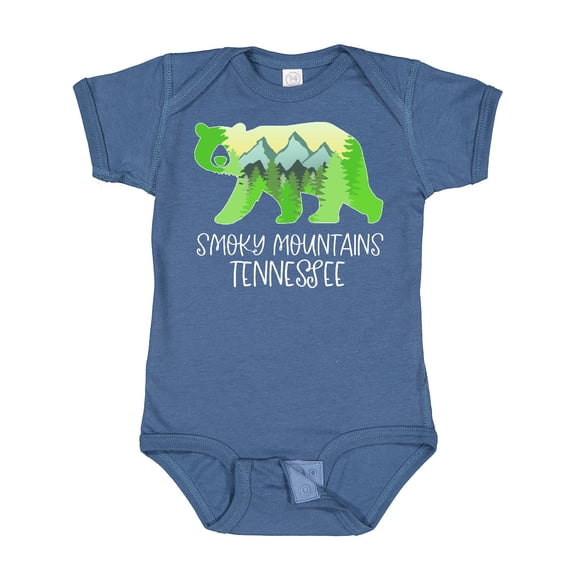 Inktastic Smoky Mountains, Tennessee Mountains and Bear Shape Boys or Girls Baby Bodysuit