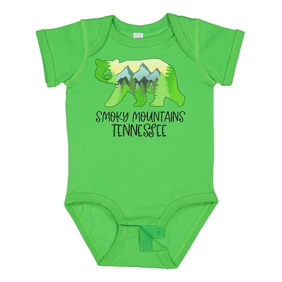 Inktastic Smoky Mountains, Tennessee Mountains and Bear Shape Boys or Girls Baby Bodysuit