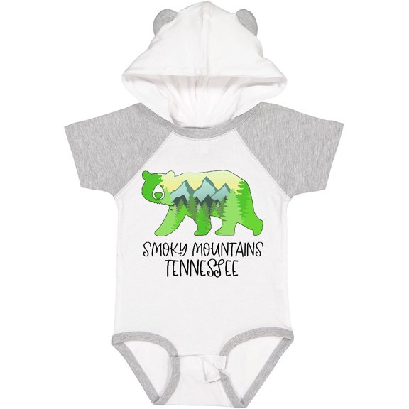 Inktastic Smoky Mountains, Tennessee Mountains and Bear Shape Boys or Girls Baby Bodysuit