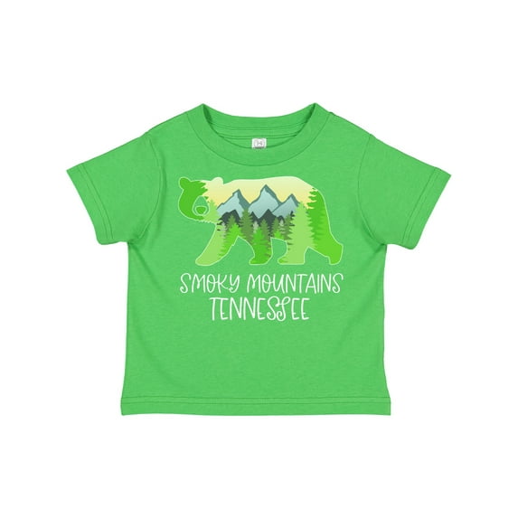 Inktastic Smoky Mountains, Tennessee Mountains and Bear Shape Boys or Girls Toddler T-Shirt