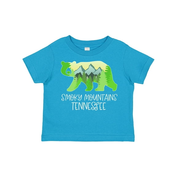 Inktastic Smoky Mountains, Tennessee Mountains and Bear Shape Boys or Girls Toddler T-Shirt