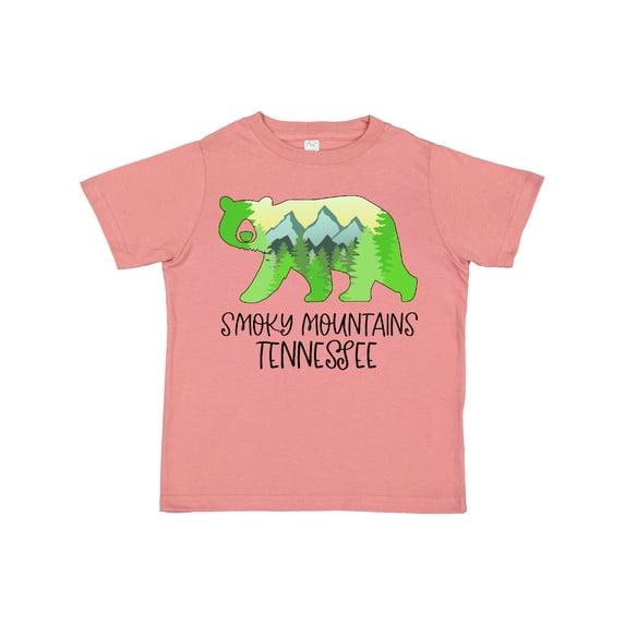 Inktastic Smoky Mountains, Tennessee Mountains and Bear Shape Boys or Girls Toddler T-Shirt
