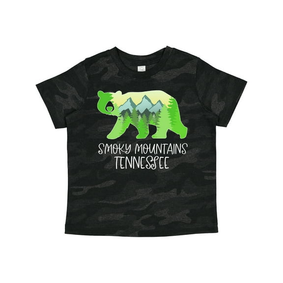 Inktastic Smoky Mountains, Tennessee Mountains and Bear Shape Boys or Girls Toddler T-Shirt