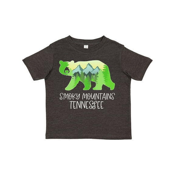 Inktastic Smoky Mountains, Tennessee Mountains and Bear Shape Boys or Girls Toddler T-Shirt