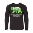 thumbnail image 1 of Inktastic Smoky Mountains, Tennessee Mountains and Bear Shape Long Sleeve Youth T-Shirt, 1 of 5