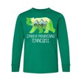 thumbnail image 1 of Inktastic Smoky Mountains, Tennessee Mountains and Bear Shape Long Sleeve Youth T-Shirt, 1 of 5