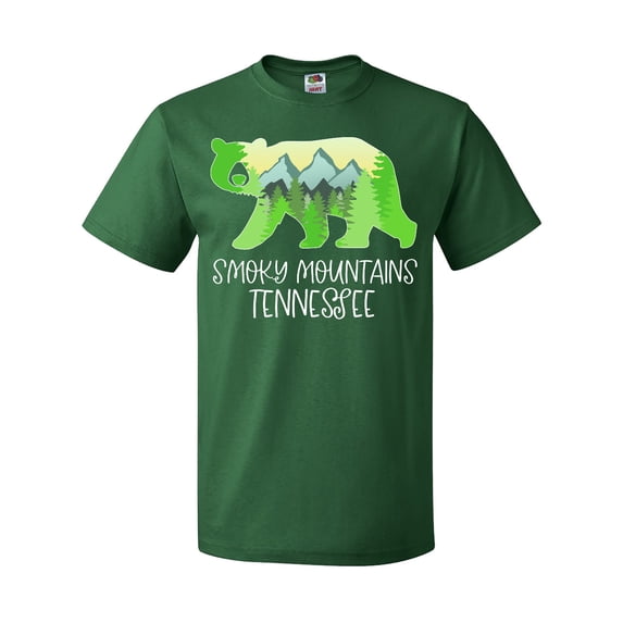 Inktastic Smoky Mountains, Tennessee Mountains and Bear Shape T-Shirt