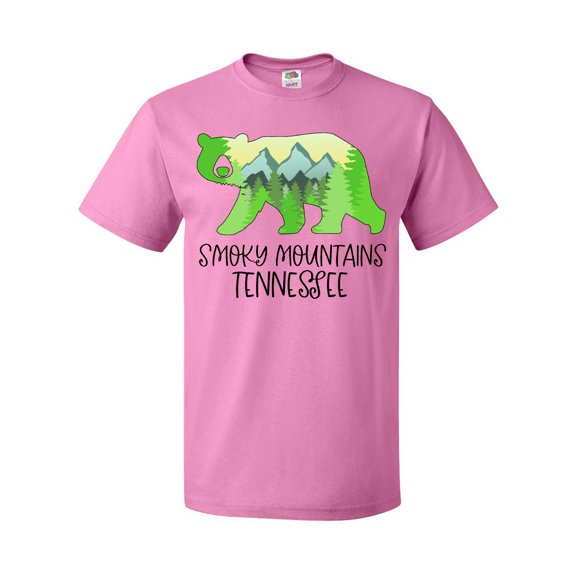 Inktastic Smoky Mountains, Tennessee- Mountains and Bear Shape T-Shirt