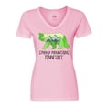 thumbnail image 1 of Inktastic Smoky Mountains, Tennessee- Mountains and Bear Shape Women's V-Neck T-Shirt, 1 of 5
