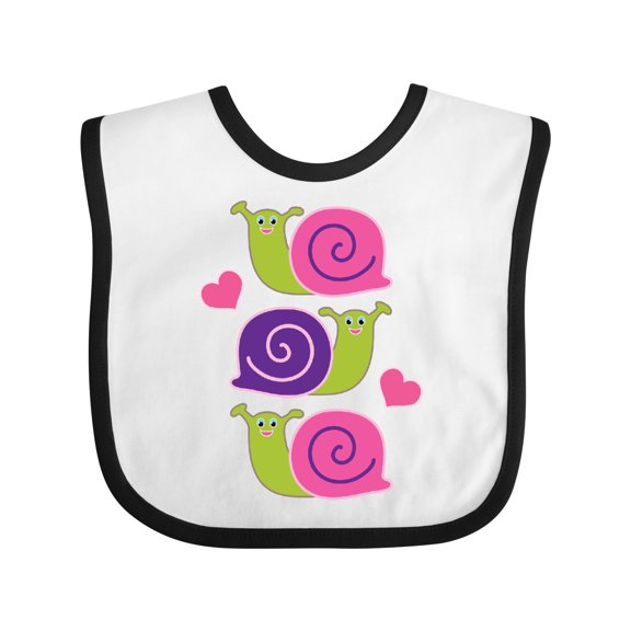 Inktastic Snail Lover Girl Garden Snails Girls Baby Bib