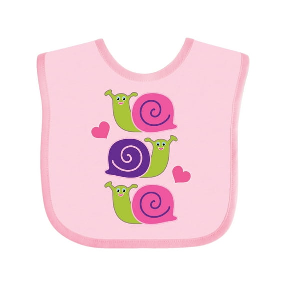 Inktastic Snail Lover Girl Garden Snails Girls Baby Bib