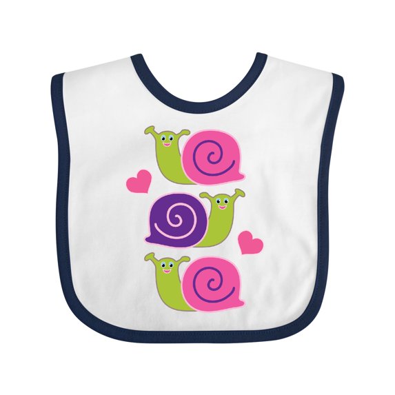 Inktastic Snail Lover Girl Garden Snails Girls Baby Bib