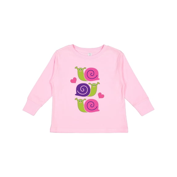 Inktastic Snail Lover Girl Garden Snails Girls Long Sleeve Toddler T-Shirt
