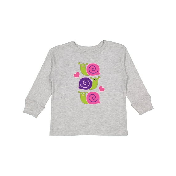 Inktastic Snail Lover Girl Garden Snails Girls Long Sleeve Toddler T-Shirt