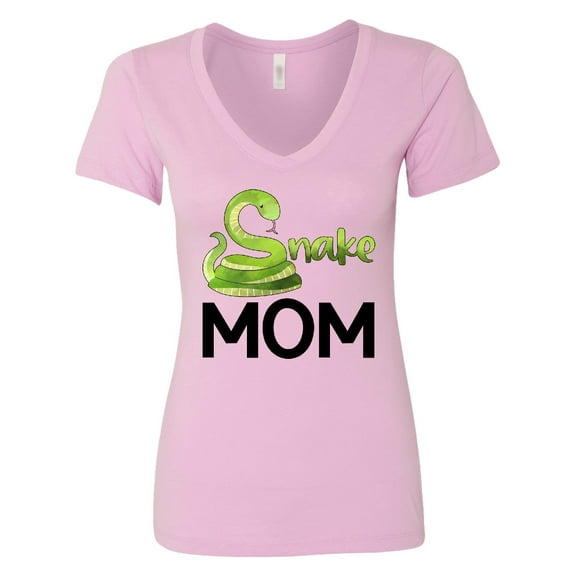 Inktastic Snake Mom Cute Women's V-Neck T-Shirt