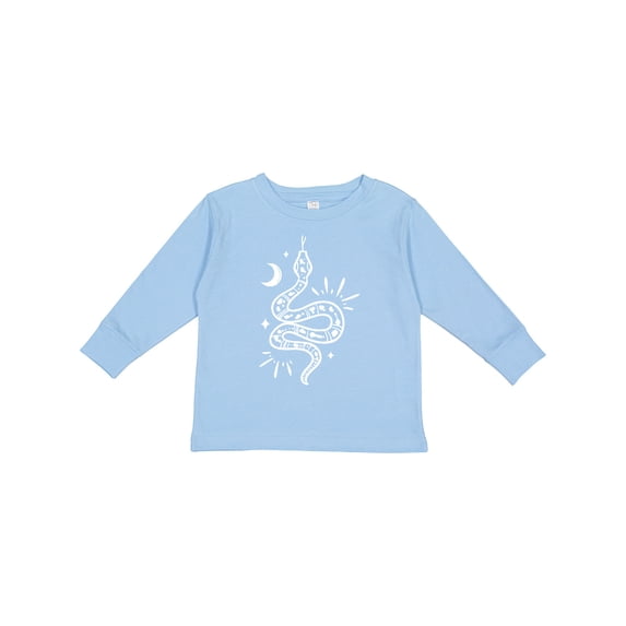 Inktastic Snake and Moon Boys or Girls Long Sleeve Toddler T-Shirt