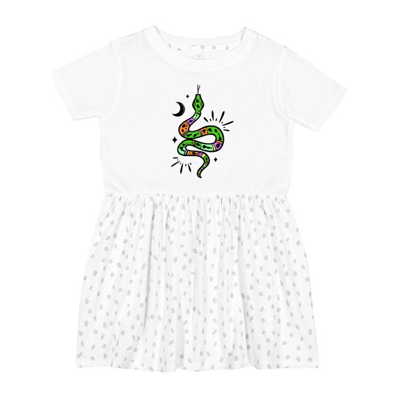 Inktastic Snake and Moon Girls Toddler Dress