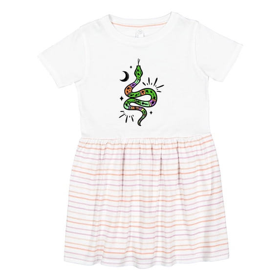 Inktastic Snake and Moon Girls Toddler Dress