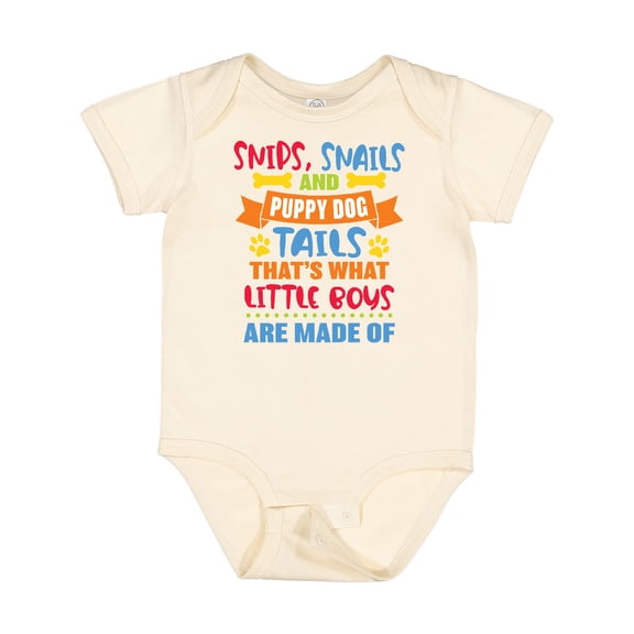 Inktastic Snips Snails and Puppy Dog Tails That's What Little Boys Boys Baby Bodysuit