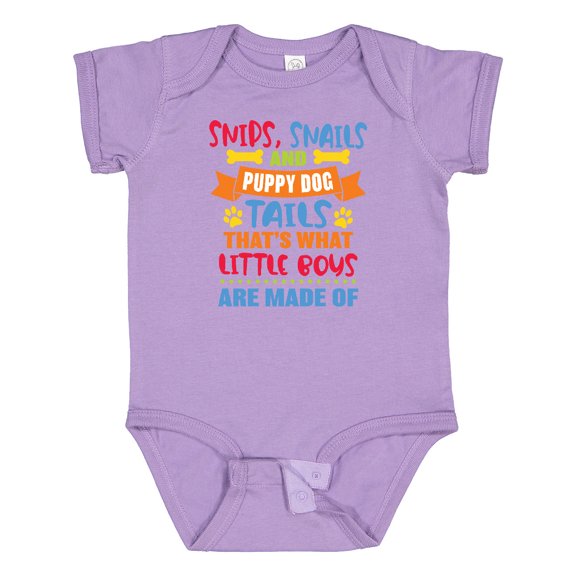 Inktastic Snips Snails and Puppy Dog Tails That's What Little Boys Boys Baby Bodysuit