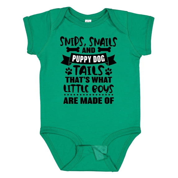 Inktastic Snips Snails and Puppy Dog Tails That's What Little Boys Boys Baby Bodysuit