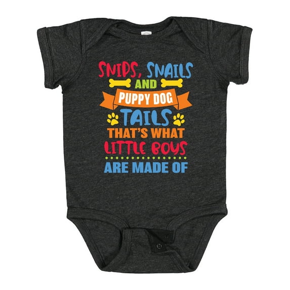 Inktastic Snips Snails and Puppy Dog Tails That's What Little Boys Boys Baby Bodysuit