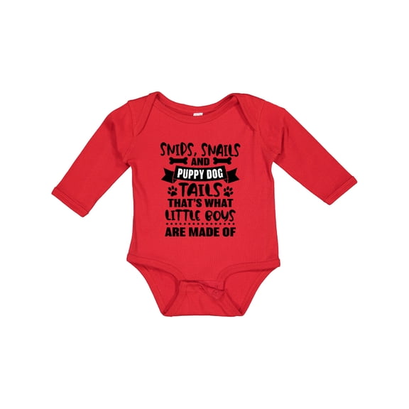 Inktastic Snips Snails and Puppy Dog Tails That's What Little Boys Boys Long Sleeve Baby Bodysuit