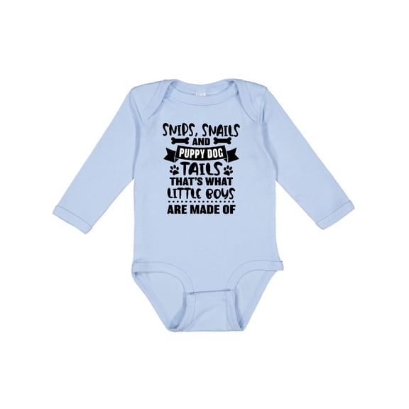 Inktastic Snips Snails and Puppy Dog Tails That's What Little Boys Boys Long Sleeve Baby Bodysuit