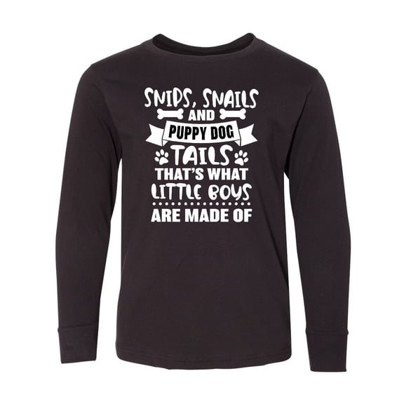 Inktastic Snips Snails and Puppy Dog Tails That's What Little Boys Long Sleeve Youth T-Shirt