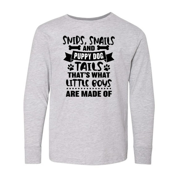 Inktastic Snips Snails and Puppy Dog Tails That's What Little Boys Long Sleeve Youth T-Shirt
