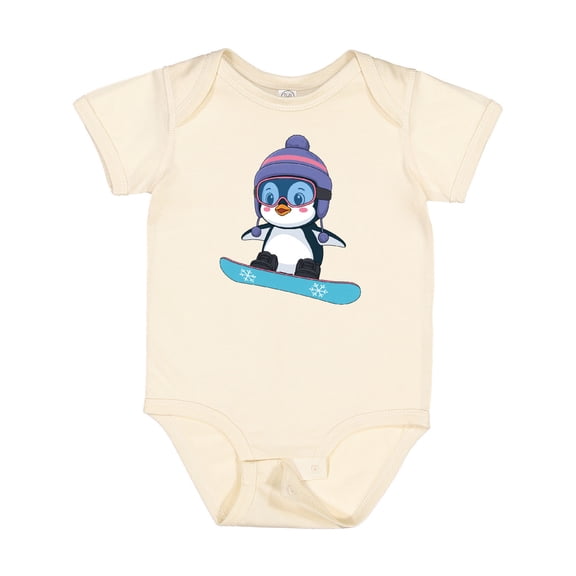 Inktastic Snowboard Penguin Boys or Girls Baby Bodysuit