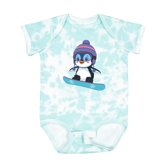 Inktastic Snowboard Penguin Boys or Girls Baby Bodysuit
