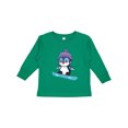 thumbnail image 1 of Inktastic Snowboard Penguin Boys or Girls Long Sleeve Toddler T-Shirt, 1 of 5
