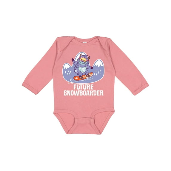 Inktastic Snowboarding Future Snowboarder Boys or Girls Long Sleeve Baby Bodysuit