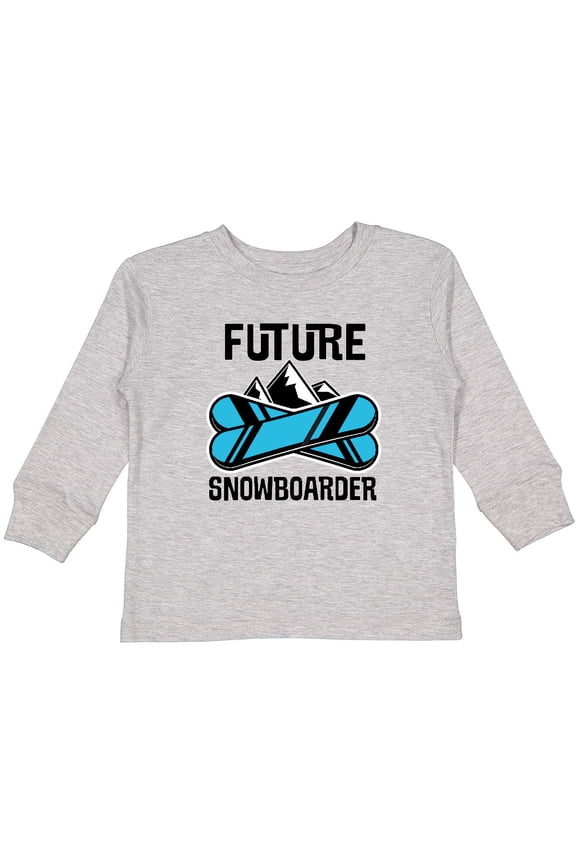 Snowboarding Future Snowboarder Boys or Girls Long Sleeve Toddler T-Shirt