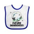 thumbnail image 1 of Inktastic Snowboarding Future Snowboarder Childs Boys or Girls Baby Bib, 1 of 4