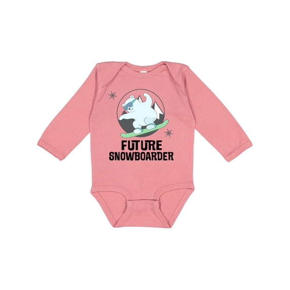 Inktastic Snowboarding Future Snowboarder Childs Boys or Girls Long Sleeve Baby Bodysuit