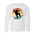 thumbnail image 1 of Inktastic Snowboarding Retro Sunset Snowboard Long Sleeve Youth T-Shirt, 1 of 5
