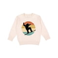 thumbnail image 1 of Inktastic Snowboarding Retro Sunset Snowboard Toddler Sweatshirt, 1 of 4