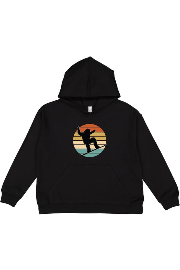 Snowboarding Retro Sunset Snowboard Youth Hoodie Sweatshirt